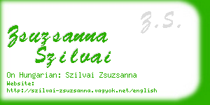 zsuzsanna szilvai business card